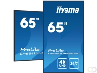 iiyama LH6541UHS-B1AG beeldkrant 163,8 cm (64.5") LCD 500 cd/m² 4K Ultra HD Zwart 24/7 (LH6541UHS-B1AG)