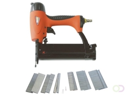 Pneumatische spijker- en nietpistool set, met 600 spijkers en 600 nietjes, compatibel met compressor, ideaal voor houtbewerking,