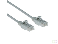 ACT Grijze 2 meter LSZH U/UTP CAT6 datacenter slimline patchkabel snagless met RJ45 connectoren (DC9002)