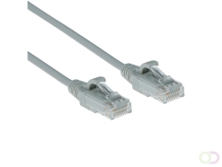 ACT Grijze 3 meter LSZH U/UTP CAT6 datacenter slimline patchkabel snagless met RJ45 connectoren (DC9003)