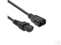 ACT Netsnoer C13 IEC Lock - C14 zwart 3 m, PC1022, 5-Pack (AK5332)
