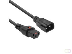 ACT Netsnoer C13 IEC Lock - C14 zwart 3 m, PC1022, 5-Pack (AK5332)