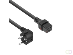 ACT Netsnoer CEE 7/7 male (haaks) - C19 IEC Lock zwart 2 m, EL262S, 5-Pack (AK5331)