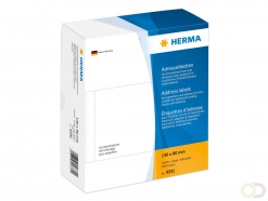 Adresetiketten voor schrijfmachines, los, 130 x 80 mm, wit, permanent hechtend