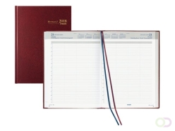 Agenda 2025 Brepols Bremax Santex A4 1dag/2pagina's 8 kolommen bordeaux
