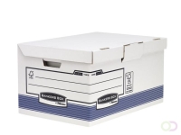 Archiefdoos Bankers Box System fold flip top maxi wit blauw