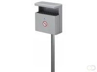 Buitenasbak met afdak aluminium 390x200x450 mm