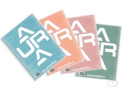 Aurora collegeblok A4, 70 g/mÂ², geruit 5 mm, 80 vel