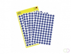 Avery Afneembare markeringspunten Ø 8 mm, blauw 3591