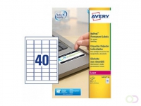 Avery Anti-fraude etiketten 45,7 x 25,4 mm, wit, Laserprinter, permanent klevend L6145-20