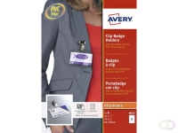 Badge Avery met clip 4822 60x90mm 25 stuks   32 insteekkaarten