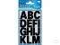 Avery etiketten letters A-Z groot, 2 blad, zwart, waterbestendige folie