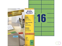 Etiket Avery 3454 105x37mm groen 1600 stuks