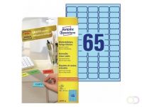 Avery Gekleurde etiketten 38,1 x 21,2 mm, blauw, Inkjetprinter, Laserprinter, Kopieerapparaat, afneembaar L4791-20