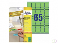 Avery Gekleurde etiketten 38,1 x 21,2 mm, groen, Inkjetprinter, Laserprinter, Kopieerapparaat, afneembaar L4792-20