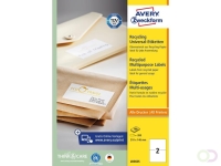 Etiket Avery LR3655 210x148mm recycled wit 200 stuks