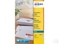 Etiket Avery J8651-25 38.1x21.2mm wit 1625 stuks