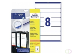 Avery Ordnerrugetiketten 192 x 34 mm, wit, Inkjetprinter, Laserprinter, Kopieerapparaat, permanent klevend L6060-25