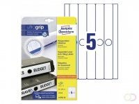 Avery Ordnerrugetiketten 34 x 297 mm, wit, Inkjetprinter, Laserprinter, Kopieerapparaat, permanent klevend L4756-25