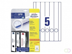 Avery Ordnerrugetiketten 38 x 297 mm, wit, Inkjetprinter, Laserprinter, Kopieerapparaat, permanent klevend L4758-25