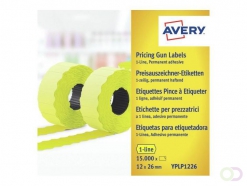 Avery Prijstang etiketten geel, permanent klevend YPLP1226