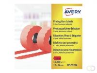 Avery Prijstang etiketten rood, permanent klevend RPLP1226