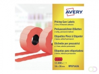 Avery Prijstang etiketten rood, permanent klevend RPLP1626