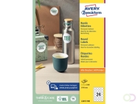 Etiket Avery L3415 rond 40mm wit 2400 stuks