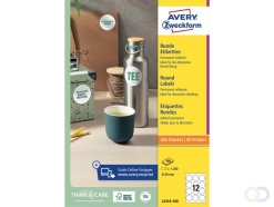 Etiket Avery L3416 rond 60mm wit 1200 stuks