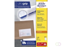 Etiket Avery 3655 210x148mm A5 wit 200 stuks