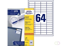 Etiket Avery 3667 48.5x16.9mm wit 6400 stuks