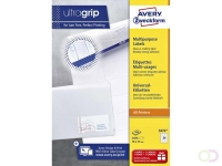 Etiket Avery 3474 70x37mm wit 2400 stuks