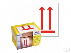 Avery Waarschuwingsetiketten met symbool 74 x 100 mm, rood, permanent klevend 7250