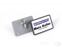 Badge met combiklem 40X75MM grijs