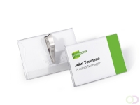 Naambadge 54x90 mm met krokodillenklem