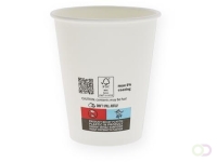 Beker uit karton, 237 ml, diameter 80 mmn wit, doos van 1000 stuks