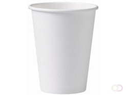 Beker uit karton, 250 ml, diameter 90 mm, wit, doos van 1000 stuks