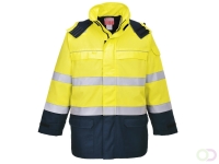 Bizflame Regen  Hi-Vis Vlamboog Jack maat L, Yellow/Navy