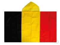 Belgische lichaamsvlag 150x90 cm, zwart/geel/rood, ondersteuning in stijl, geschikt voor buitenshuis