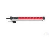 Brennenstuhl Alu-Line 19" PDU 10A met 8x Type F aansluitingen en C14 UPS-stekker