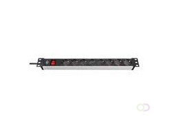 Brennenstuhl Alu-Line 19" PDU 16A met 8x Type F stopcontacten met schakelaar