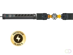 Brennenstuhl Premium-Line, stekkerdoos, 6 sockets, 1.8m, zwart, met schakelaar en overspanningsbeveiliging