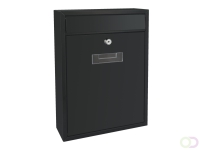 Wandbrievenbus Ibiza Zwart 26x8x36 cm