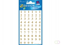 Cijferetiket Z-design Home pakje a 2 vel goud