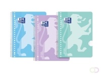Collegeblok Oxford School A4  lijn 23-gaats 160 pagina's 80gr pastel assorti 3 stuks