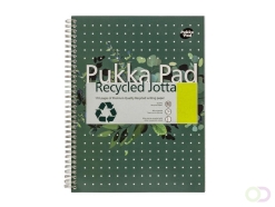 Collegeblok Pukka Pad Jotta Recycled A4 lijn 4-gaats 110 pagina's 80gr groen
