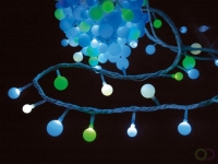Decolight LED - 6 m - 90 bolletjes - veelkleurig - transparante kabel - modulator - 24 V