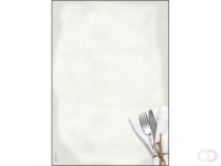 designpapier Sigel A4 90grs pak a 50 vel menu eten