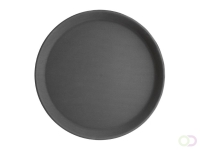 Dienblad Olympia Kristallon antislip rond Ø35.6cm PP zwart
