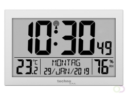 Digitale wandklok Technoline WS 8016 225x143x24mm zilver